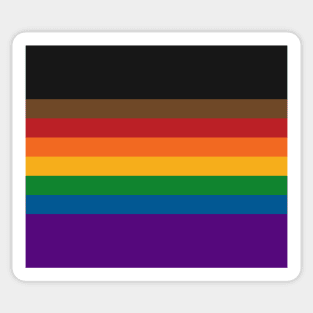 Solid Inclusive Rainbow Pride Flag Sticker